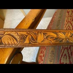 Tooled leather western belt size 32 pants size 25/26 Accessories | Tooled Leather Western Belt Size 32 Pants Size  main image 3